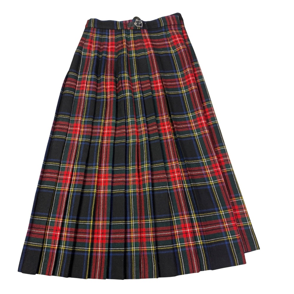 Moffat Woollens Plaid Wool Kilt Skirt Made in Scotland Red Green Tartan USA 10 - Picture 1 of 11